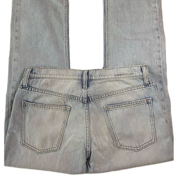 New Current Elliot Light Wash Mid-Rise Straight Leg Denim Jeans - Picture 5 of 13